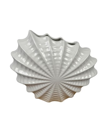Κεραμικό Βάζο Κοχύλι 25cm Φ13 cm 2 Χρώματα Oranon