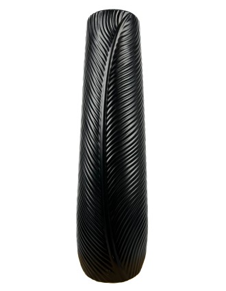 Κεραμικό Βάζο 11.5Χ58 cm Μαύρο Φύλλο Oranon