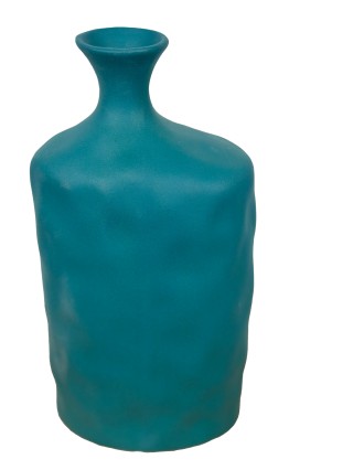 Κεραμικό Βάζο 12,5Χ9Χ25 cm Σκούρο Πράσινο Oranon