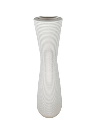 Κεραμικό Βάζο Ραβδώσεις Φ 11,5Χ58 cm 3 Χρώματα Oranon