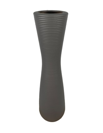 Κεραμικό Βάζο Ραβδώσεις Φ 11,5Χ58 cm 3 Χρώματα Oranon