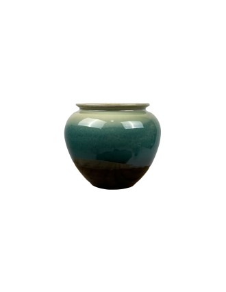 Βάζο Κεραμικό Λευκό-Μπλε Φ 20Χ18 cm Oranon