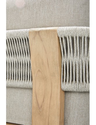 Καναπές Τριθέσιος Teak Wood Εξωτερικού Χώρου 76,5x195x60 Borromeo Oranon