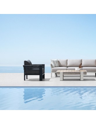 Borromeo Lounge Ανθρακί Αλουμίνιου Oranon
