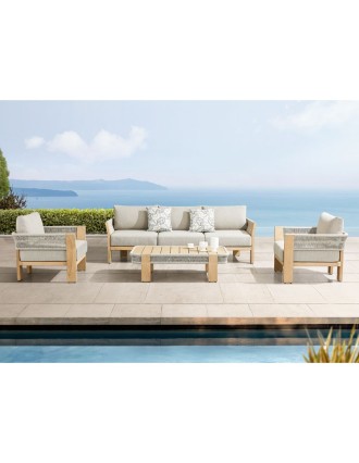 Πολυθρόνα lounge Borromeo Ξύλο Teak Oranon