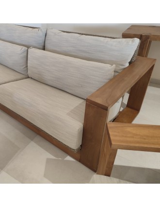 Τριθέσιος Καναπές Cuba Ξύλο Teak Oranon