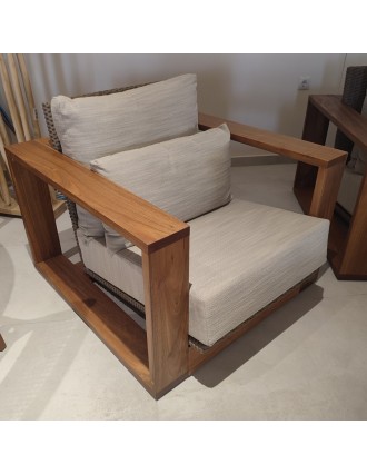 Πολυθρόνα lounge Cuba Ξύλο Teak Orano