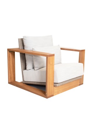 Πολυθρόνα lounge Cuba Ξύλο Teak Orano