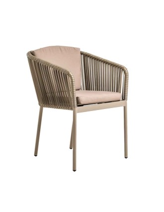 Καρέκλα Skiathos Αλουμινίου Μπέζ Oranon