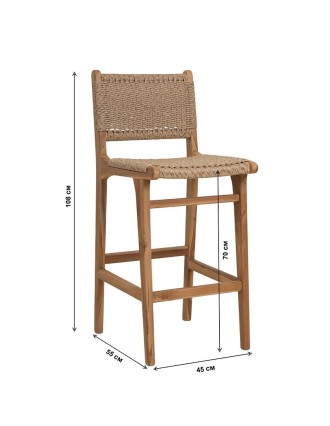 Σκαμπό Palermo Ξύλο Teak Oranon