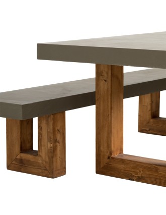 Τραπέζι Cube Cement 220cm Oranon
