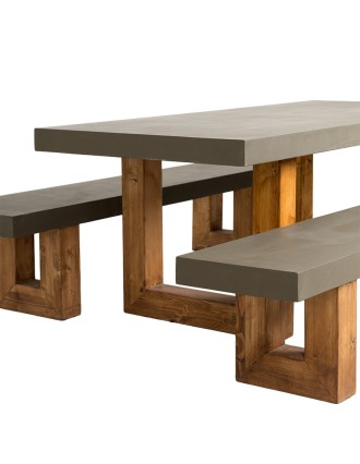 Τραπέζι Cube Cement 220cm Oranon