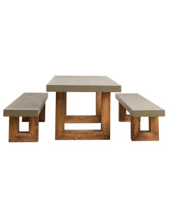 Τραπέζι Cube Cement 220cm Oranon
