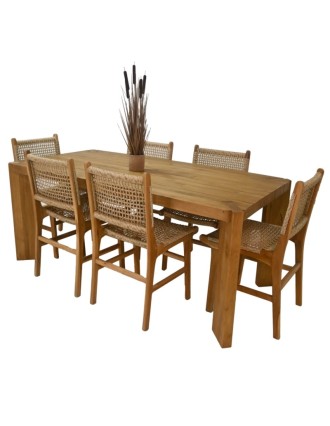 Τραπέζι Cornie 220cm Ξύλου Teak Oranon